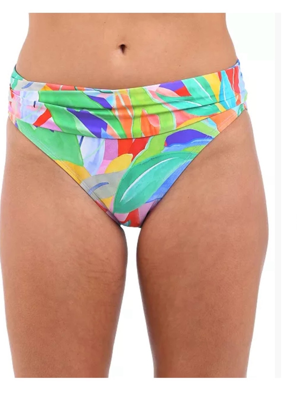 NWT La Blanca
Women's Tropi-Flage Shirred Hipster Bikini Bottoms